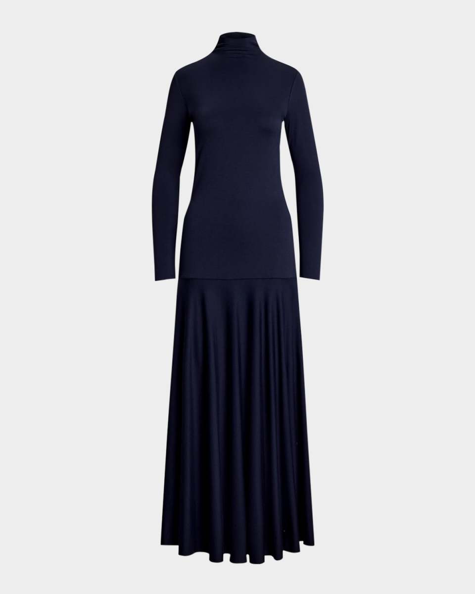 Ponte Turtleneck Maxi Dress